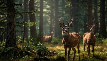 Naklejka premium Deer on Vancouver Island.