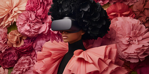 Headset de realidade virtual preparado para um jogo