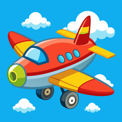 Airplane Cartoon Vector Adventure Illustrations