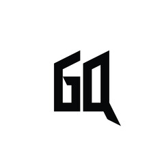 Fototapeta premium GQ monogram logo design letter text name symbol monochrome logotype alphabet character simple logo
