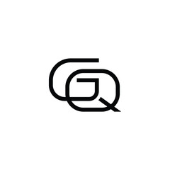 GQ monogram logo design letter text name symbol monochrome logotype alphabet character simple logo