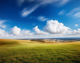 Obraz premium natural scenery background blue sky with bright white