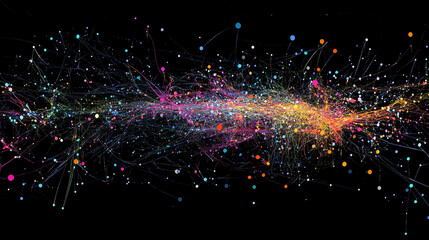 Vibrant connections represent real-time data sharing through intelligent systems.