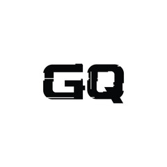GQ monogram logo design letter text name symbol monochrome logotype alphabet character simple logo