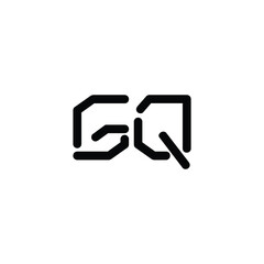GQ monogram logo design letter text name symbol monochrome logotype alphabet character simple logo