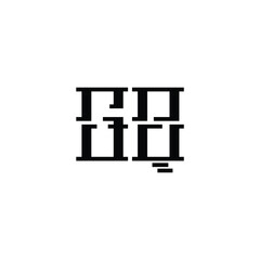 Obraz premium GQ monogram logo design letter text name symbol monochrome logotype alphabet character simple logo