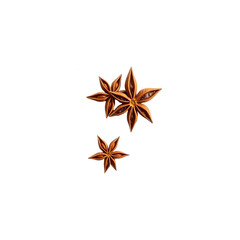 star anise isolated on white background