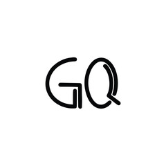 Obraz premium GQ monogram logo design letter text name symbol monochrome logotype alphabet character simple logo