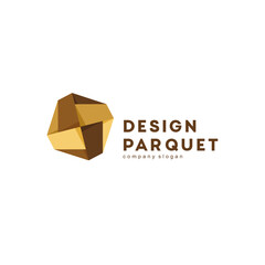 Set of Vector logo design template. Parquet abstract sign.