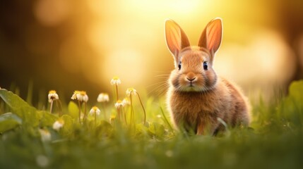 cute animal pet rabbit or bunny smiling and laughing isolated with copy space for easter background, rabbit, animal, pet, cute, fur, ear, mammal, background, celebration, generate by AI.