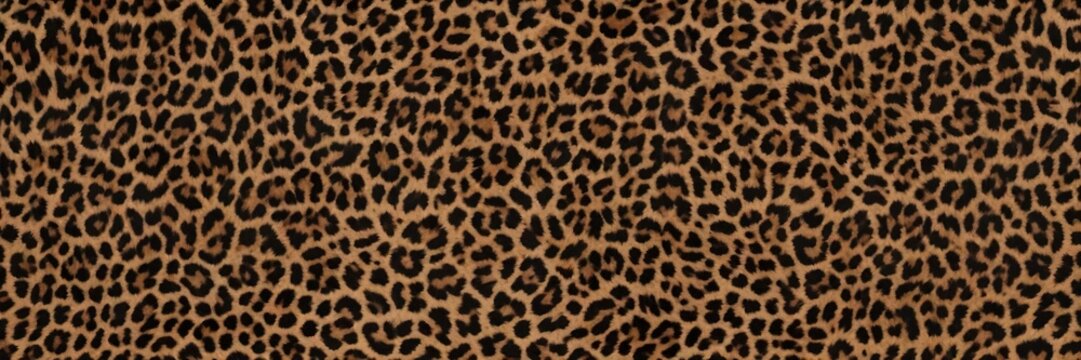 Seamless leopard print pattern in shades of brown and black, fabric, wild, seamless