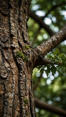 Obraz premium Detailed close-up of a tree.