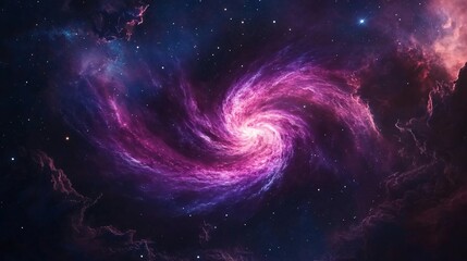 Cosmic Nebula Purple Galaxy Spiral Space Background