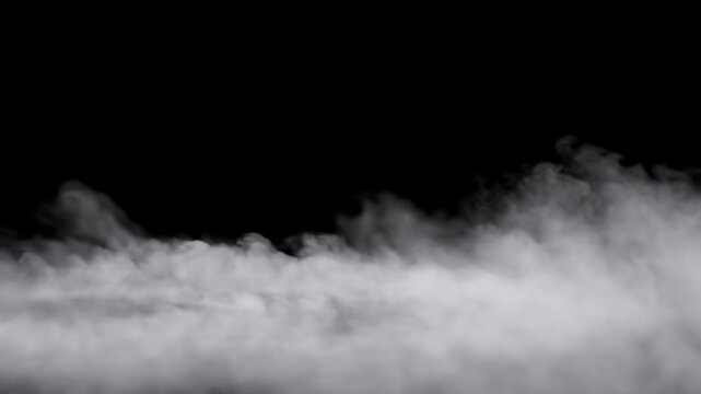 Mystery smoke flowing atmosphere on black backgrounds