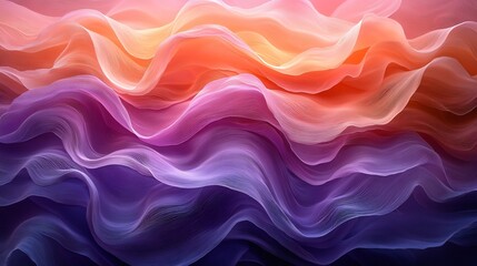 Obraz premium Captivating Gradient Background with Flowing Waves of Soft Pink and Purple Hues