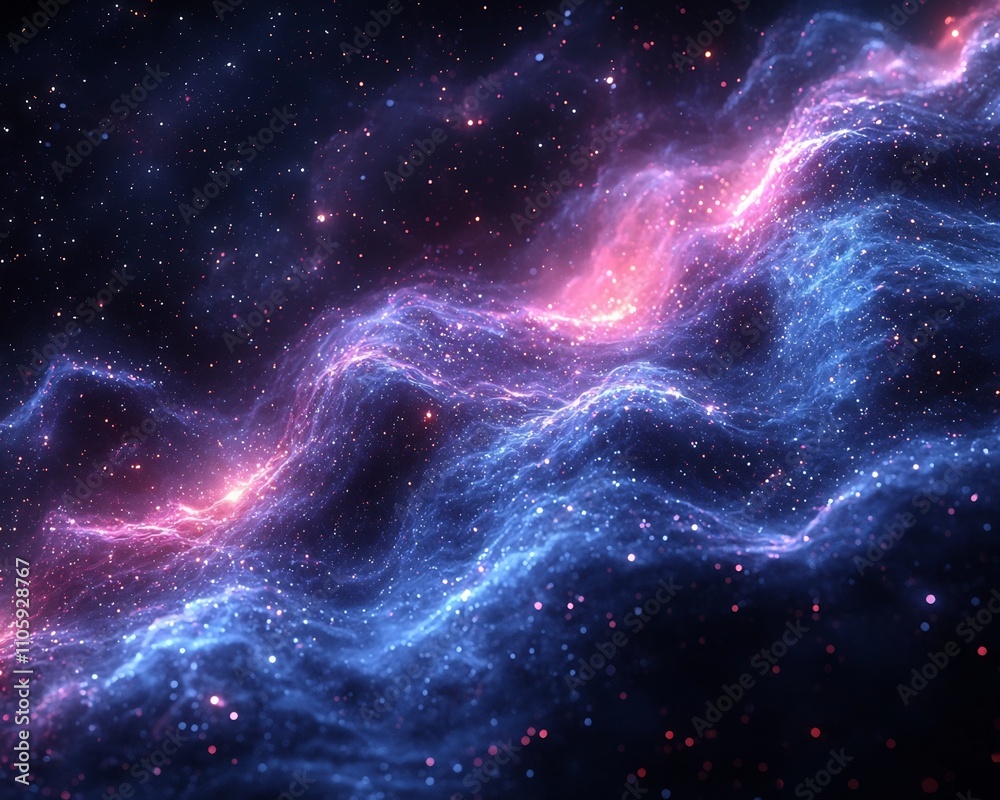Canvas Prints mesmerizing cosmic gradient waves evoking the vastness of space and distant galaxies
