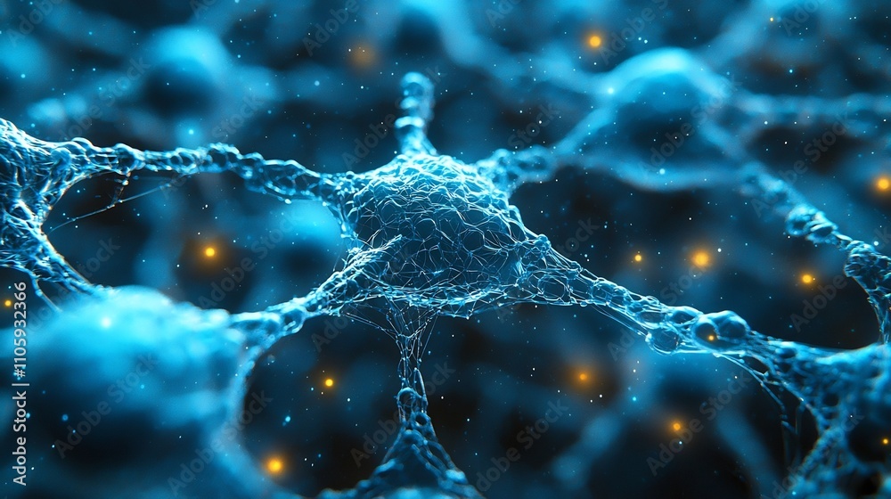 Poster glowing neural network analyzing financial transactions in real time