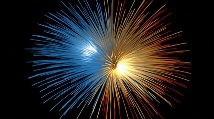 Colorful Fireworks Celebration Event in the Night Sky During New Year Festival