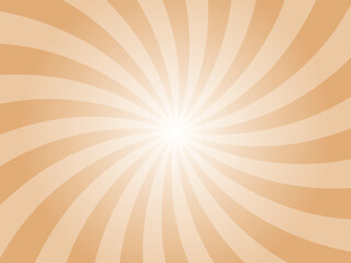 Yellow sun ray vector background. Buff yellow swirl radial beam sunrise or sunset light retro design illustration. Light sunburst glowing background.