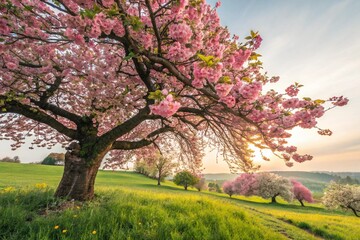 Fototapeta premium Spring blossoms photos of the tree in full bloom