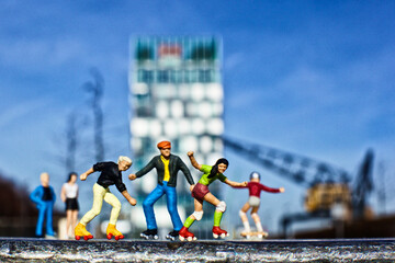 Miniaturfiguren im Kölner Stadtbild