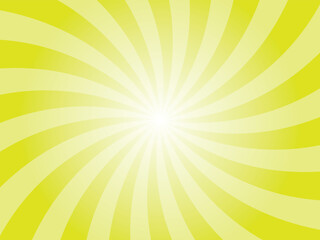 Obraz premium Chartreuse yellow sunburst background. Radial retro glowing rays banner. Abstract retro whirlwind starburst vector abstract background. Twisted radial illustration.