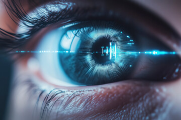 Eye of a human depicting humans and AI coming together