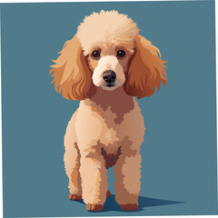 A cute and intelligent Poodle dog, known for its small size and playful nature. Perfect for showcasing the charm of this beloved breed in your designs.