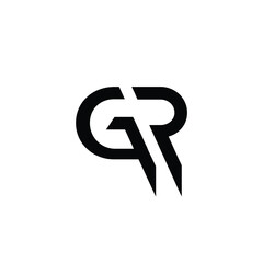 GR monogram logo design letter text name symbol monochrome logotype alphabet character simple logo