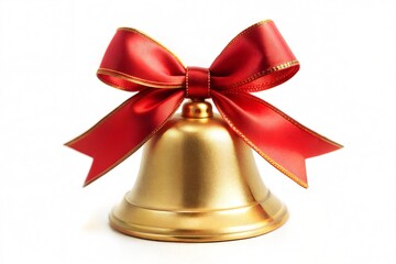 christmas bells with red ribbon