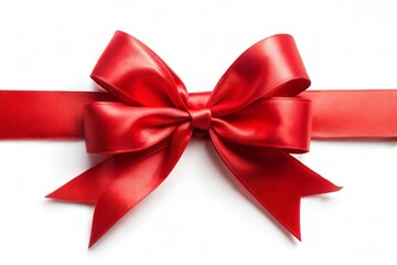 Fototapeta premium red bow isolated on white background