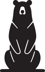 Bear animal logo vector silhouette