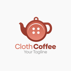 Cloth Coffee Logo Design Template. Good for Business, Agency, Community and Organization. 