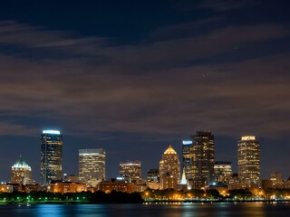 Obraz premium Downtown Boston, Massachusetts skyline.