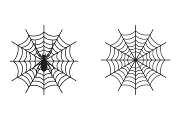 Minimalist Spider Net Artwork Decorative Vector Clipart