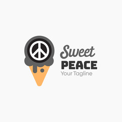 Sweet Peace Logo Design Template. Good for Business, Agency, Community and Organization. 