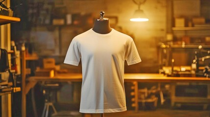 Casual T shirt on a Mannequin with Soft Lighting for Product Display and Retail Showcase