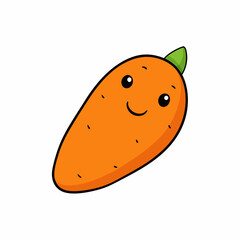 Sweet potato vector with a white background