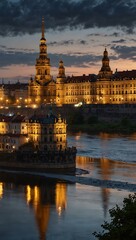 Dresden cityscape along the Elbe River.