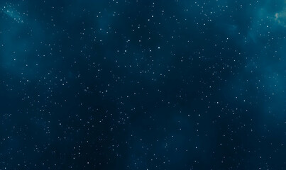 Obraz premium A captivating image of a dark blue night sky, densely sprinkled with countless shimmering stars, creating a mesmerizing celestial backdrop.