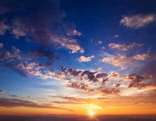 Fototapeta premium Beautiful sky background - Sunset Sunrise sky