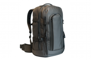 This versatile gray backpack features a sleek, modern design with multiple compartments for organization. It is suitable for travel, work, or everyday use, providing a practical solution for carrying 