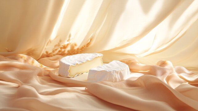 cheese, taleggio, studio light dreamy, marketing campaign, really IPER disruptive, autumn vibes, warm orange, dreamy, artificial,
