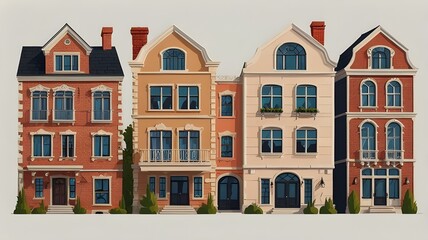 Fototapeta premium set of houses