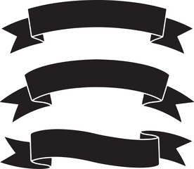 Set ribon banner vector Illustration