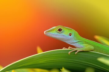 Fototapeta premium Lizard-8. Beautiful simple AI generated image