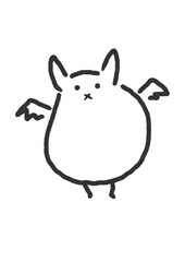 Bat cartoon art line