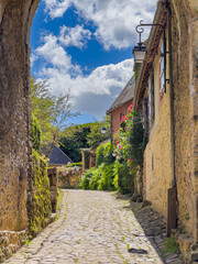 Street view of Gerberoy, France.