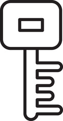 Key Icon Line Illustration
