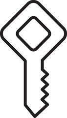 Key Icon Line Illustration
